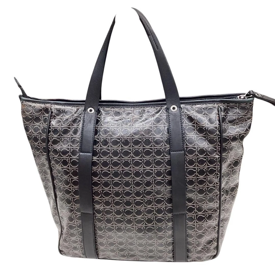 Bolso de Mano Salvatore Ferragamo PVC Auténtico Negro Mujer Italia 125889 Foto 3 de 4