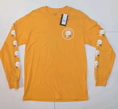 Pac Sun Long Sleeve Skull Roses Shirt Yellow Crawling Death High Hopes Medium
