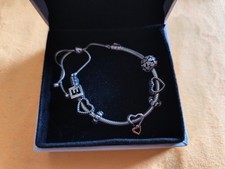 Original Pandora Schmuck Armband mit 7 x Charms ALE 925 Silber