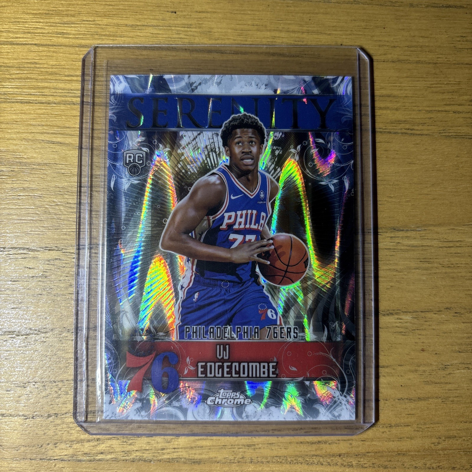 2025-2026 Topps Chrome VJ Edgecombe RC Raywave Refractor SERENITY Rookie