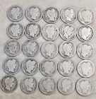 Roll 50 Silver Dimes Barber & Mercury 90% Silver