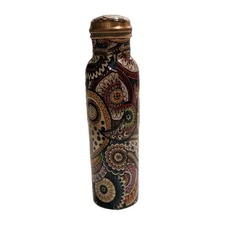 100% Pure Copper Water Bottle  Hot Or Cold Beverage