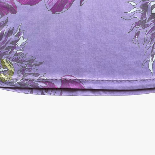 Vintage 90s Women's Gianfranco Ferre Jeans Purple Floral Print Vest, Top Retro - Picture 5 of 5