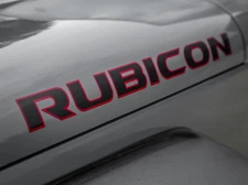 2007 - 2018 Jeep RUBICON Hood Vinyl Decals Graphics Stickers JK Black Red FJ5T1