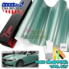 ESSMO PET Super Gloss Metallic Verde Green Vehicle Vinyl Wrap Decal Like Paint