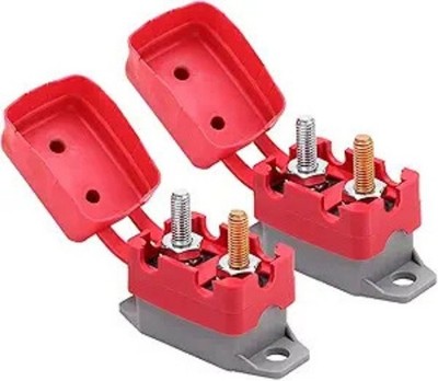 12V-24V 50A Automatic Reset Circuit Breaker with Cover and Stud Bolt Size: 50A
