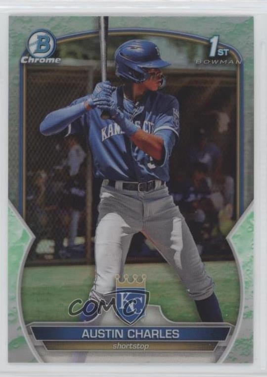 2023 Bowman Chrome Prospects Lunar Glow Refractor Austin Charles #BCP-17 5k5