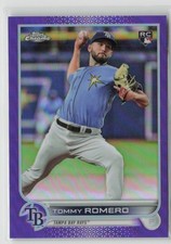 Tommy Romero RC 2022 Topps Chrome Update Purple Refractor Tampa Bay Rays #USC104