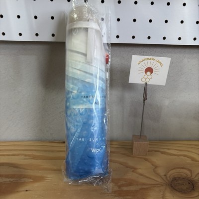 Tabi suru Kissa × Wpc. Cream Soda Folding Vinyl Umbrella Blue Color Japan New