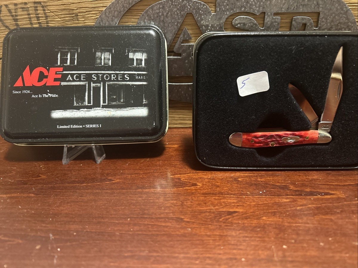中古 美品 R.E.G. O-K ALL STAINLESS 45 Case XX USA 6220 SS Ace Hardware 2001 Bone peanut 2 Blade Jack