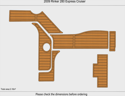 2014 Joker Boat Clubman 26 Rib Swim Platform Cockpit EVA  Pad Foam Flooring Mat