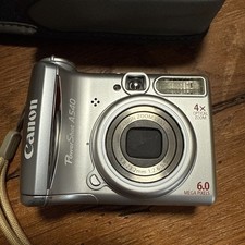 Canon PowerShot A540 Digital Camera 6MP 4x Zoom W/ 1GB Memory Card, Tested Works