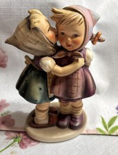 Large TMK-2 1948 GOEBEL HUMMEL , TELLING HER SECRET FIGURINE #196/0, Vtg 6.75” H