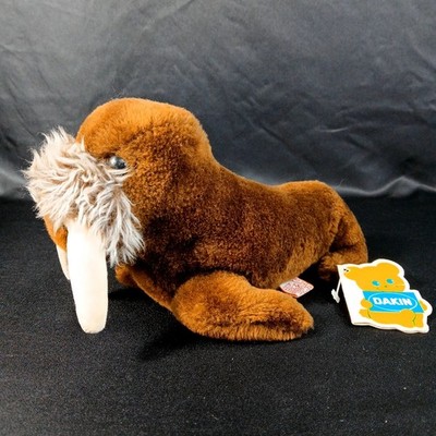     Vintage Dakin Bean Bags Wilhelm Walrus Plush Korea 2362 w Tag 1980's Toy