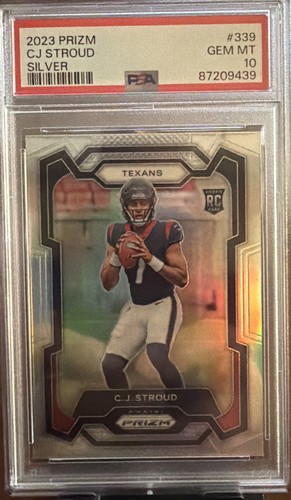 2023 Panini Prizm C.J. Stroud Silver Rookie RC #339 Texans PSA 10 GEM MINT