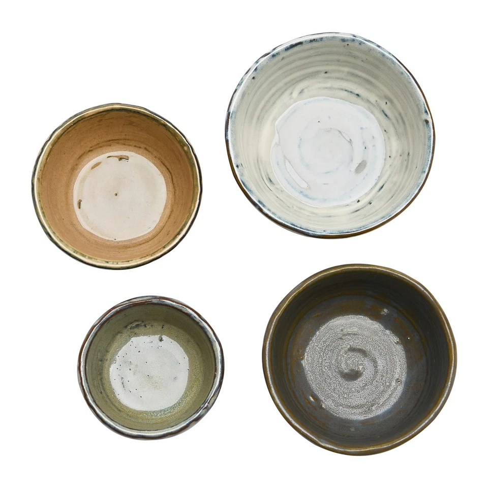 Stoneware Bowls with Reactive Glaze Finish, Set of 4 - Image 4 of 4
