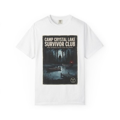 Camp Crystal Lake Survivor Garment-Dyed T-shirt