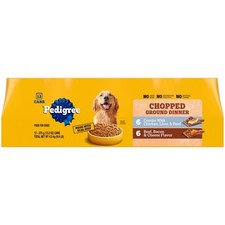 Pedigree Wet Dog Food Variety Pack, 12 Cans, Real Beef Chicken, 13.2 oz