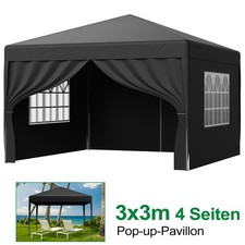 3x3m Heavy Duty Waterproof Pop Up Gazebo camping Garden Party Canopy Oxford Tent