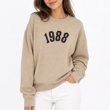 Fruit of the Loom 1988 Graphic Crewneck Sweatshirt Tan Beige XL Pullover