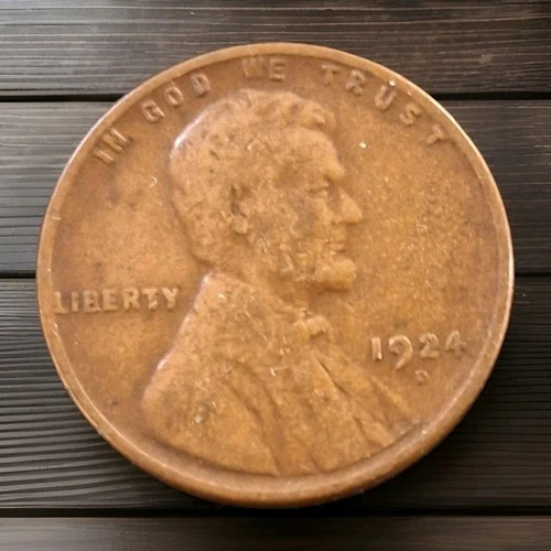 1924 D Lincoln Wheat Cent Very Fine Penny VF Nice Coin
