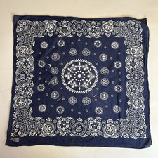 Vintage 60er Bandana blau Taschentuch schnelle Farbe Western Cowboy USA sanforisiert