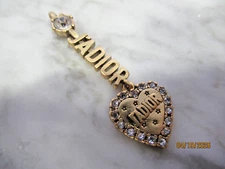 DIOR  J'ADIOR ZIP PULL charm 1.75 INCH  gold tone,  THIS IS FOR 1