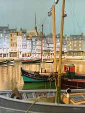 MARCEL SALINAS | HONFLEUR | HAND SIGNED ORIGINAL LITHOGRAPH NUMBERED 197/350