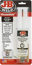 JB Weld MinuteWeld Syringe Adhesive Instant setting epoxy Clear  # 50101   NEW