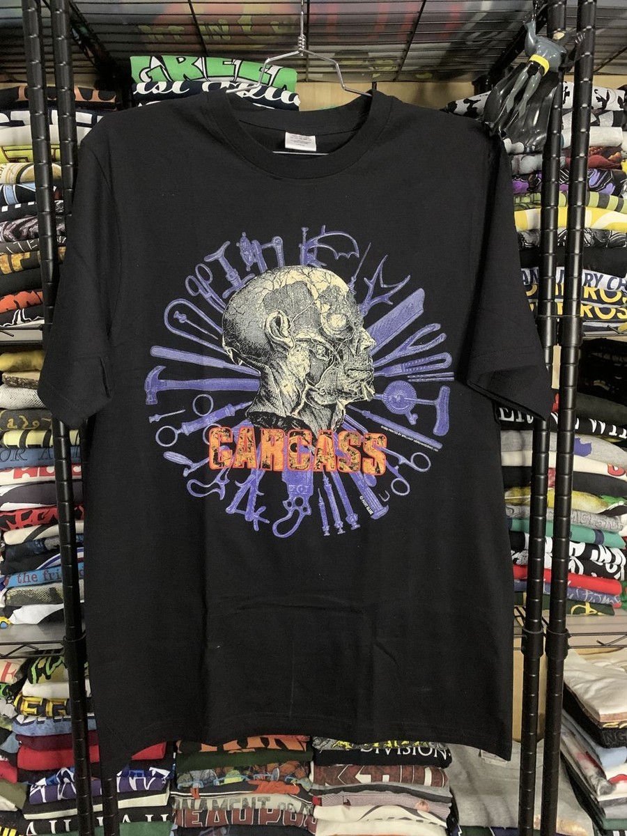 Carcass バンドT Carcass Band Shirt, Carcass Rare Design Black Unisex Tshirt