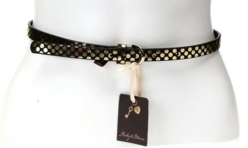 RUBY & BLOOM 135032 Kids Girls Brown/Gold Polka Dot Belt Size Medium/Large - Picture 4 of 4