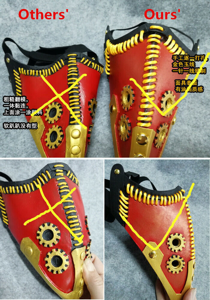 Anime My Hero Academia Overhaul Chisaki Kai Half Face Mask Cosplay