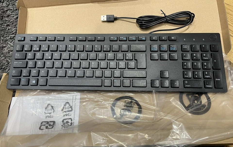Dell Keyboard KB216 BELGIAN / AZERTY - QUIET KEYS WIRED USB *BRAND NEW* - Image 2 of 3