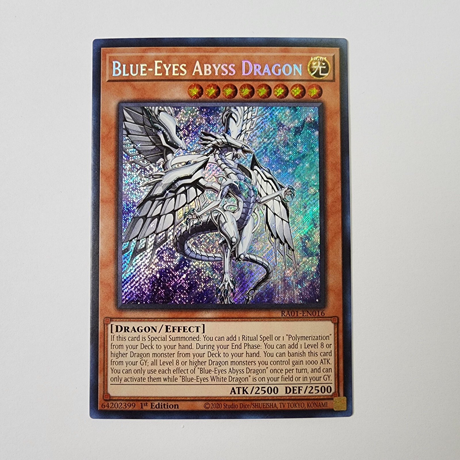 Blue-Eyes Abyss Dragon RA01-EN016 Secret Rare 1st Edition NM Yugioh TCG Card