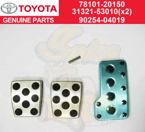 Toyota Genuine MR2 SW20 SW21 MT 5-Speed Aluminum Pedal of 3