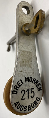 VERRY RARE DREL MOHREN AUGSBURG GERMANY HOTEL ROOM KEY AND FOB VINTAGE