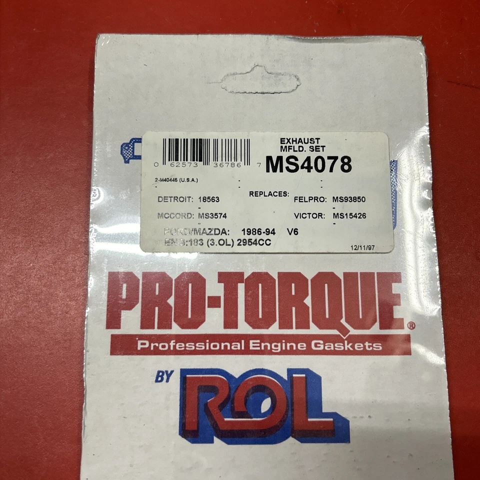 MS4078 Exhaust Manifold Gasket for Ford Mercury Mazda 1986-1995 3.0 (MS4078) - Image 3 of 3