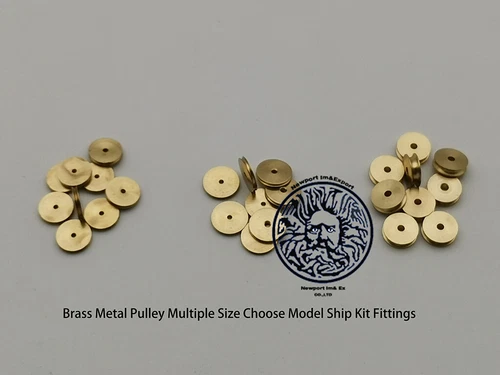 Professional Metal Brass Pulley Rigging Pulley Blocks Wooden Model Ship Fittings