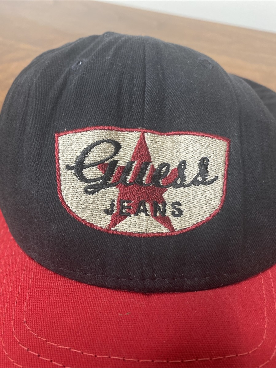 USA製 vintage   Jeans キャップ 90s Vintage Guess Jeans 1980s 1990s Baseball Hat Cap Snap Back Black