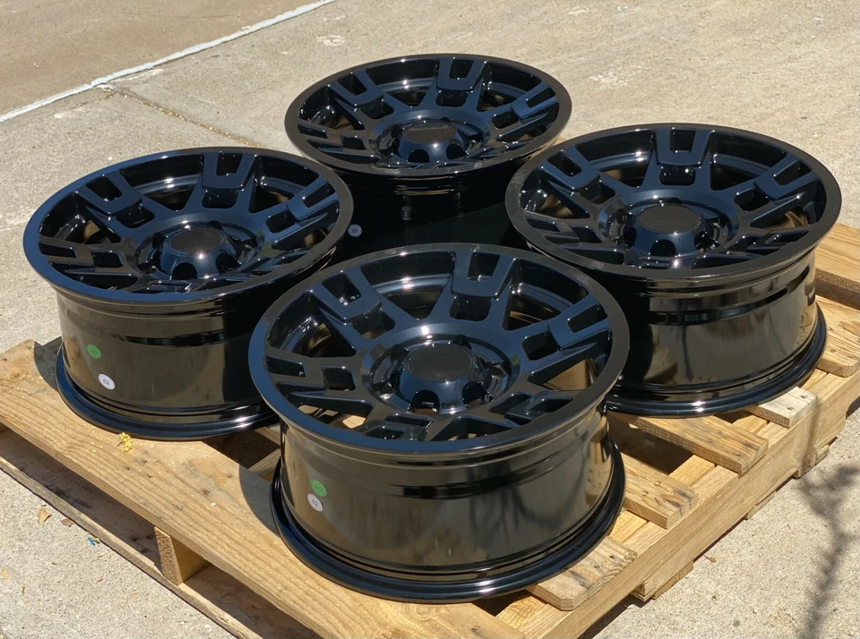 17" Wheels Fits Toyota 4Runner Tacoma FJ GX460 GX470 17x8 6x139.7 +5 Gloss Black - Image 4 of 4