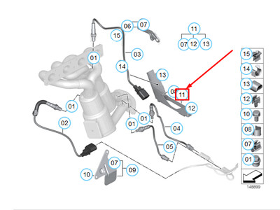 NEU BMW 3ER E90 LAMBDASONDE LAMBDASONDE BRACKET 11787536938  