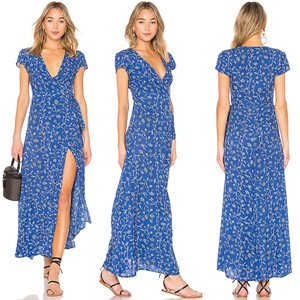 blue boho maxi dress