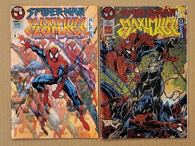 Spider-Man Maximum Clonage #1 Alpha, Omega Lot of 2 Marvel Spider-Man Maximum Clonage #1 Alpha, Omega Lot of 2 Marvel
