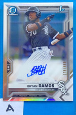 (1) BRYAN RAMOS QTY 2021 1st Bowman Chrome Refractor Prospect Auto /499