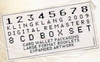 Sticker Kraftwerk 12345678 Klingklang 2009 Digital Remasters 8 CD Box Set Card