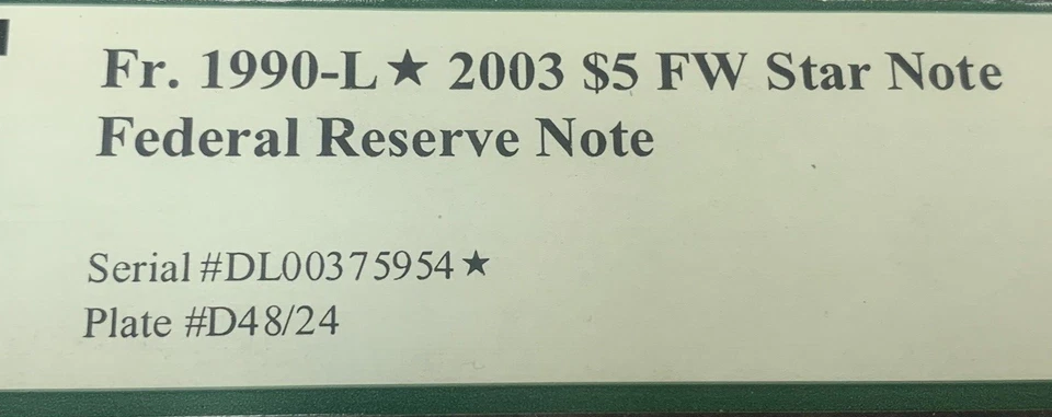 2001 $5 Federal Reserve STAR Note ~ PCGS 65 PPQ ~ Fr# 1990-L* ~ San Francisco - Image 4 of 4