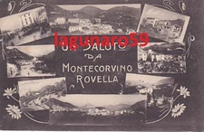 A GREETING from MONTECORVINO ROVELLA (Salerno)....multivedute.....traveled 1914