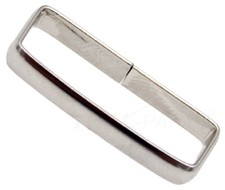 10 St&uuml;ck Schlaufen 22mm x 9 x 4 Halbrund Stahl vernickelt Schlaufe f&uuml;r Gurtband