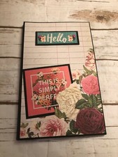 Floral Photo Pocket Folio Mini Album Scrapbook