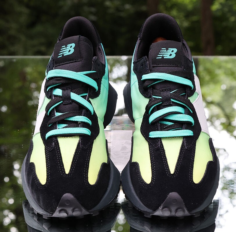 New Balance 327 Black Summer Jade Men's Size 10.5 Custom New Balance 327 Black Summer Jade Men's Size 10.5 Custom